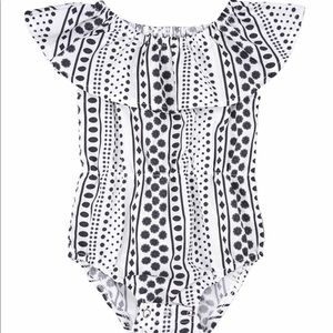 Vintage Style Polka Dots Baby Bodysuit